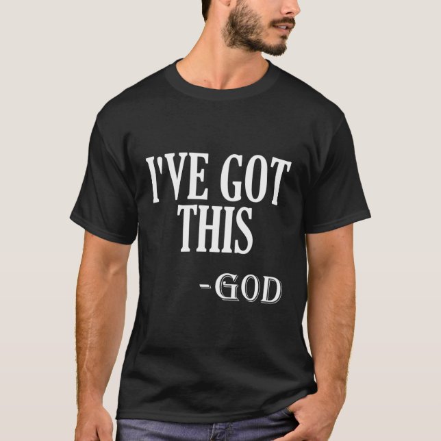 Camiseta Motivação Religiosa Dizendo Que Eu Tenho Este Deus (Frente)