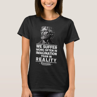 Camiseta Motivação Seneca Stoicismo Realidade Citação Filos