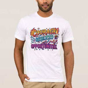 Camiseta Motivacional Coragem Aproveita Oportunida