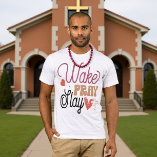 Camiseta Motivacional Cristã Acorda Reza Conquista