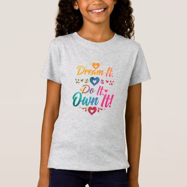 Camiseta Motivacional de Alta Qualidade "Sonhe. Fa (Frente)