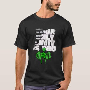 Camiseta Motivacional de Fitness “Seu Único Limite