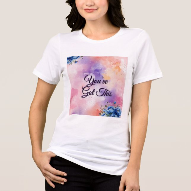 Camiseta Motivacional Floral (Frente)