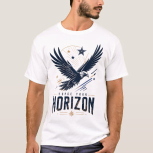 Camiseta Motivacional Gráfica de Águia Patriótica