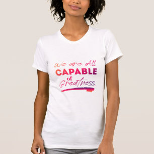 Camiseta Motivacional Laranja Rosa Branco