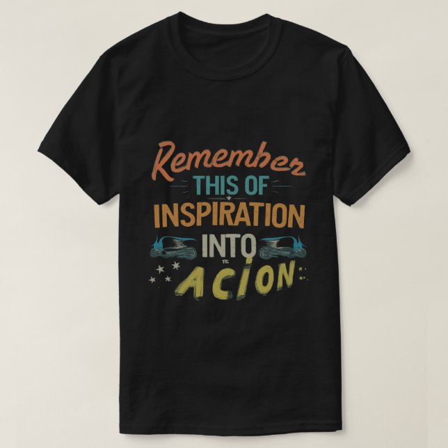 Camiseta Motivacional Multicolorida (Frente do Design)