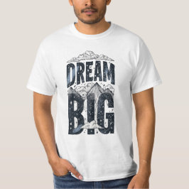 Camiseta Motivacional Noturna de Montanha dos Sonh