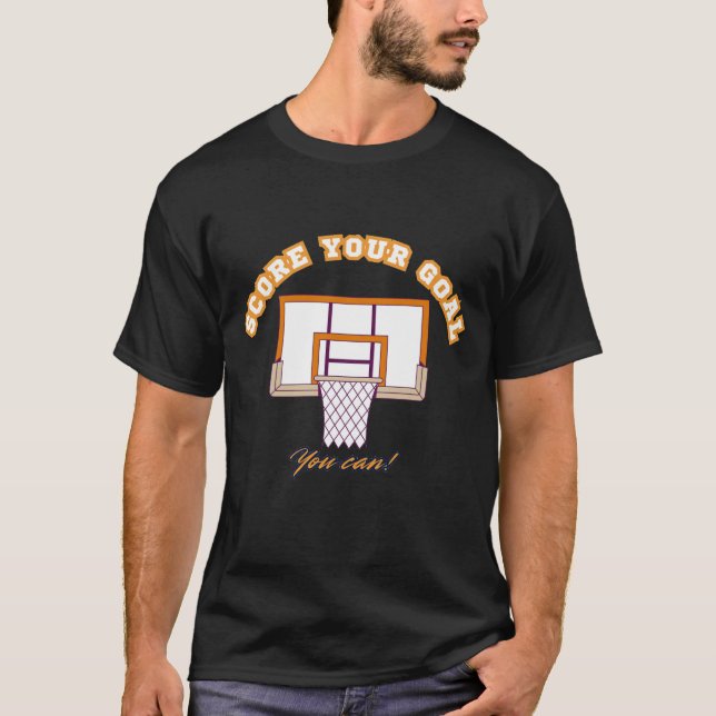 Camiseta motivacional para fãs de basquete (Frente)