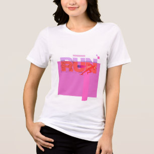Camiseta Motivacional para Meninas 'Corra Selvagem