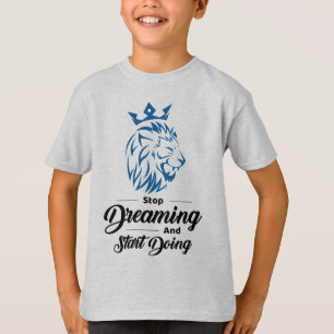 Camiseta Motivacional para Meninos Leão