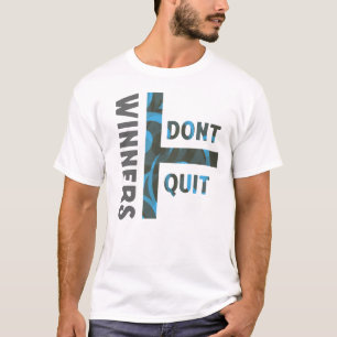 Camiseta Motivacional 'Vencedores Não Desistem' Ar