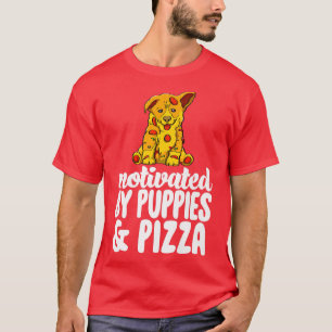 Camiseta Motivada Por Cachorros E Pizza Engraçadas Mulheres