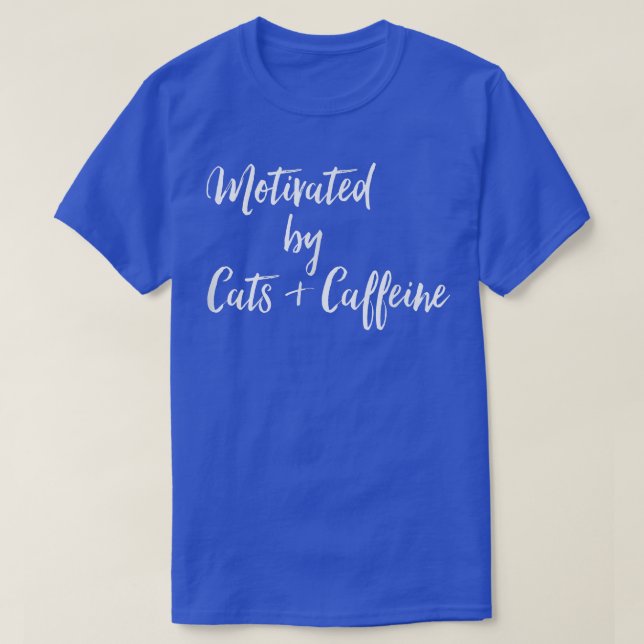 Camiseta Motivado Por Cats & Café (Frente do Design)