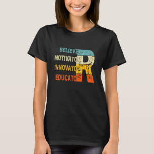 Camiseta Motivador Crente Inovador Educador Retro Antigo