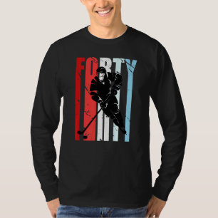 Camiseta Motivador de aniversário de 40 anos de Hóquei no G