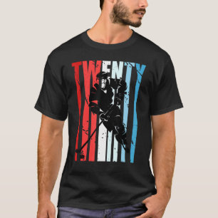 Camiseta Motivador de Aniversário do 20 de Hóquei no Gelo