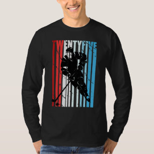 Camiseta Motivador de Aniversário do 25 de Hóquei no Gelo