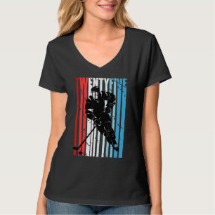 Camiseta Motivador de Aniversário do 25 de Hóquei no Gelo