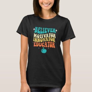 Camiseta Motivador de Professor Crente Inovador Educador Es