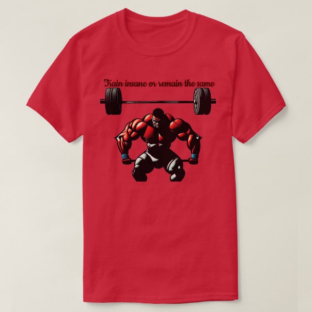 Camiseta Motivati para a Malhação de Gym Workout Barbell (Frente do Design)