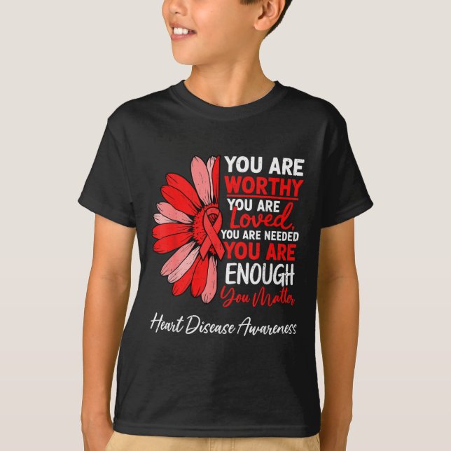 Camiseta Motivational Heart Health Heart Disease Awareness  (Frente)