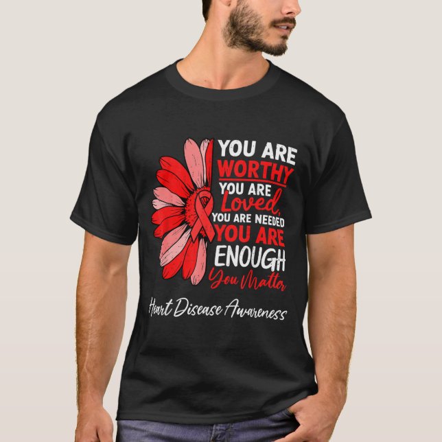 Camiseta Motivational Heart Health Heart Disease Awareness  (Frente)
