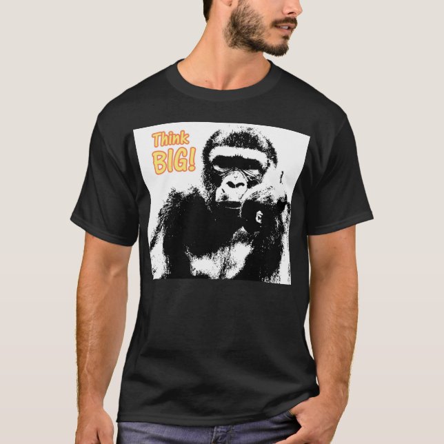 Camiseta Motivational Quote Gorilla Moderno (Frente)