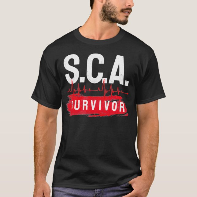 Camiseta Motivational SCA Survivor Heart Attack SCA Awarene (Frente)