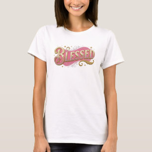 Camiseta Motivo Artístico 2D BLESSED em Negrito
