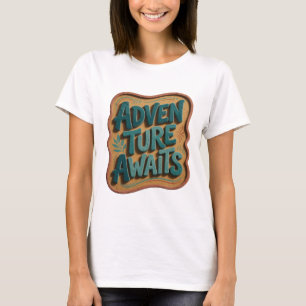 Camiseta Motivo Artístico AVENTURA ESPERA Azul Turquesa Div