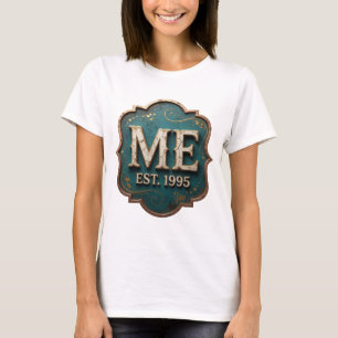 Camiseta Motivo Artístico Bold Gold ME EST 1995