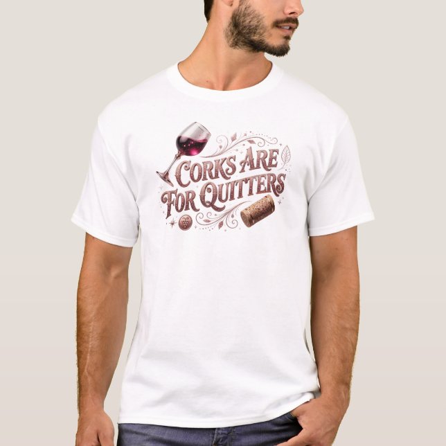 Camiseta Motivo Artístico Clássico de CORKS QUITTERS (Frente)