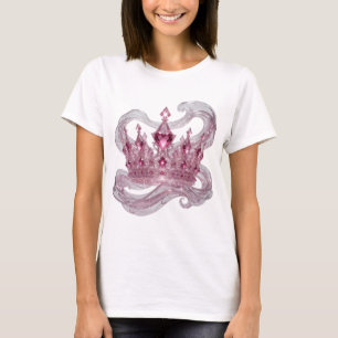 Camiseta Motivo Artístico COROA DE PRINCESA Rosa Fresca