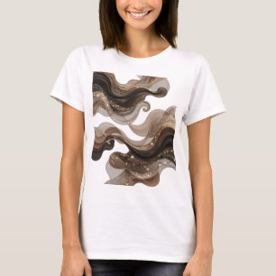 Camiseta Motivo Artístico de ARTE ABSTRATA Dourado Ousado