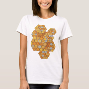 Camiseta Motivo Artístico de ARTE ABSTRATA Laranja Vibrante