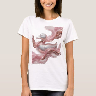 Camiseta Motivo Artístico de ARTE ABSTRATA Prata Clássica