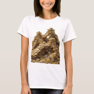 Camiseta Motivo Artístico de Arte Abstrata Prata Dinâmica