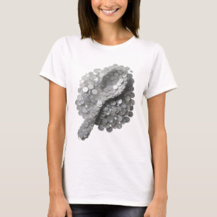 Camiseta Motivo Artístico de ARTE ABSTRATA Prateado Diverti