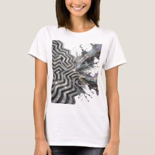 Camiseta Motivo Artístico de ARTE ABSTRATA Prateado Diverti