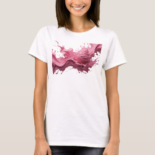 Camiseta Motivo Artístico de ARTE ABSTRATA Rosa Elegante