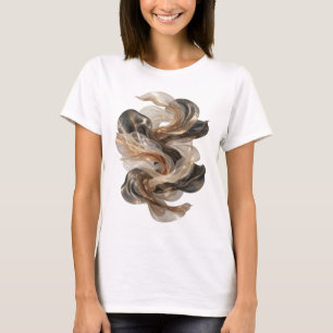 Camiseta Motivo Artístico de ARTE ABSTRATO Cinza Engraçado