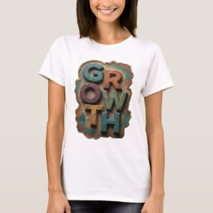Camiseta Motivo Artístico de Crescimento Azul Moderno