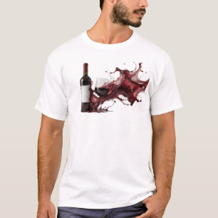 Camiseta Motivo Artístico de VINHO ABSTRATO Vibrante