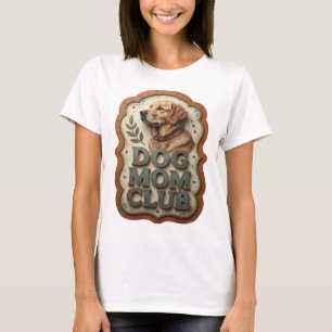 Camiseta Motivo Artístico do Clube da MÃE DE CÃO Azul Turqu