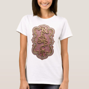 Camiseta Motivo Artístico Ícone RESPEITO Dourado