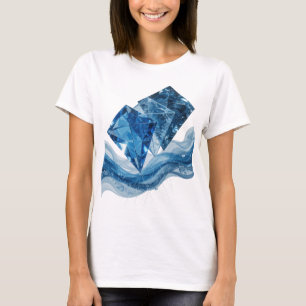Camiseta Motivo Artístico Icônico Prata ELEMENTO ÁGUA
