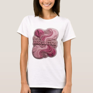 Camiseta Motivo Artístico INSPIRAÇÃO Rosa Limpo