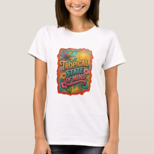 Camiseta Motivo Artístico LARANJA DISPOSTO TROPICAL Estado
