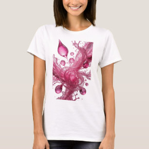 Camiseta Motivo Artístico Moderno de RESPINGOS DE ÁGUA Rosa
