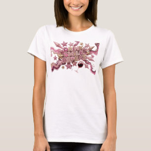 Camiseta Motivo Artístico Moderno Rosa BEBER SORRIR REPETIR
